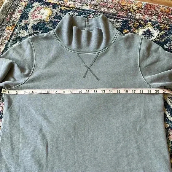 Madewell garment dyed funnel neck grey sweatshirt F9722 size M - Picture 9 of 10